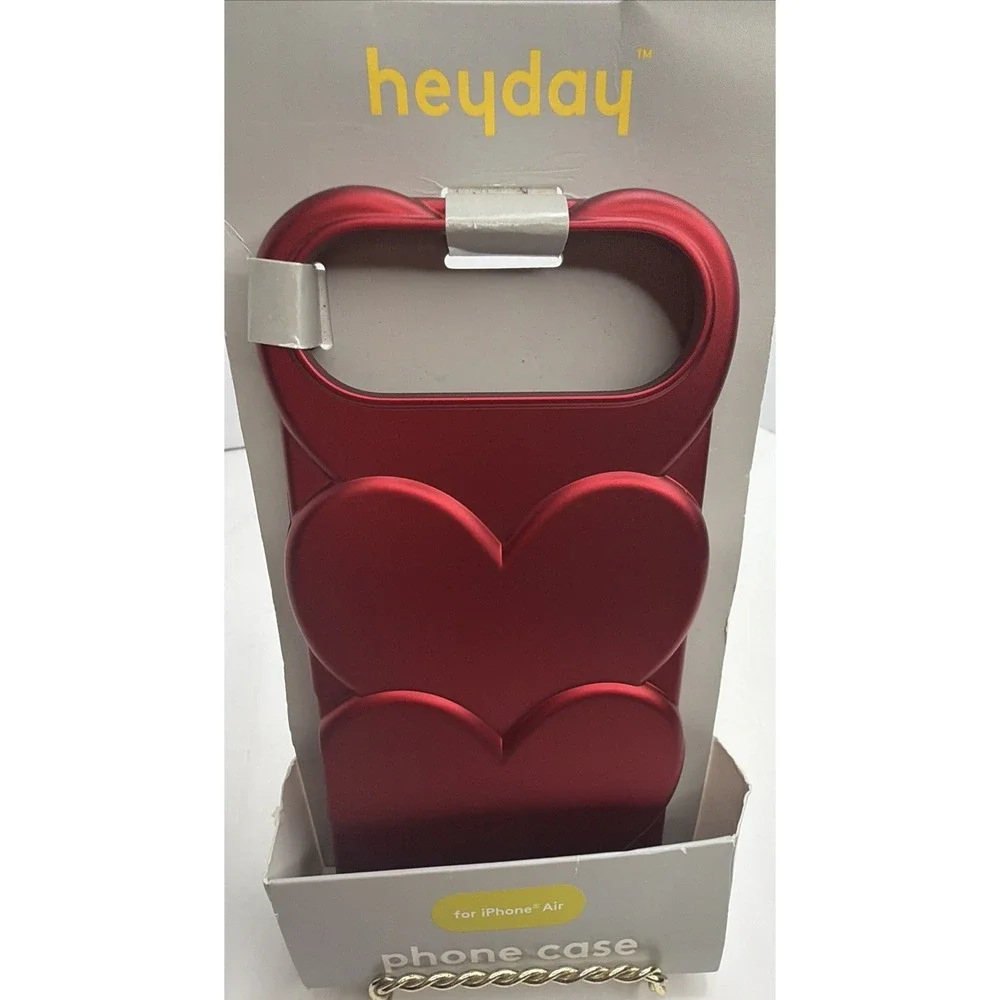 Heyday Red 3D Heart Phone Case for iPhone AIR  Protective Cover NEW